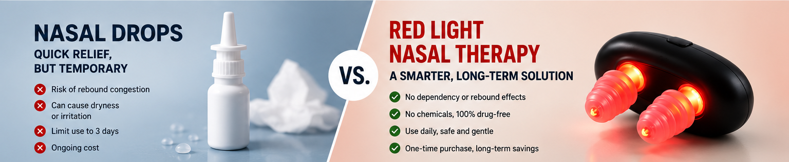Red Light Nasal Therapy vs. Nasal Drops: Is It Time to Make the Switch?