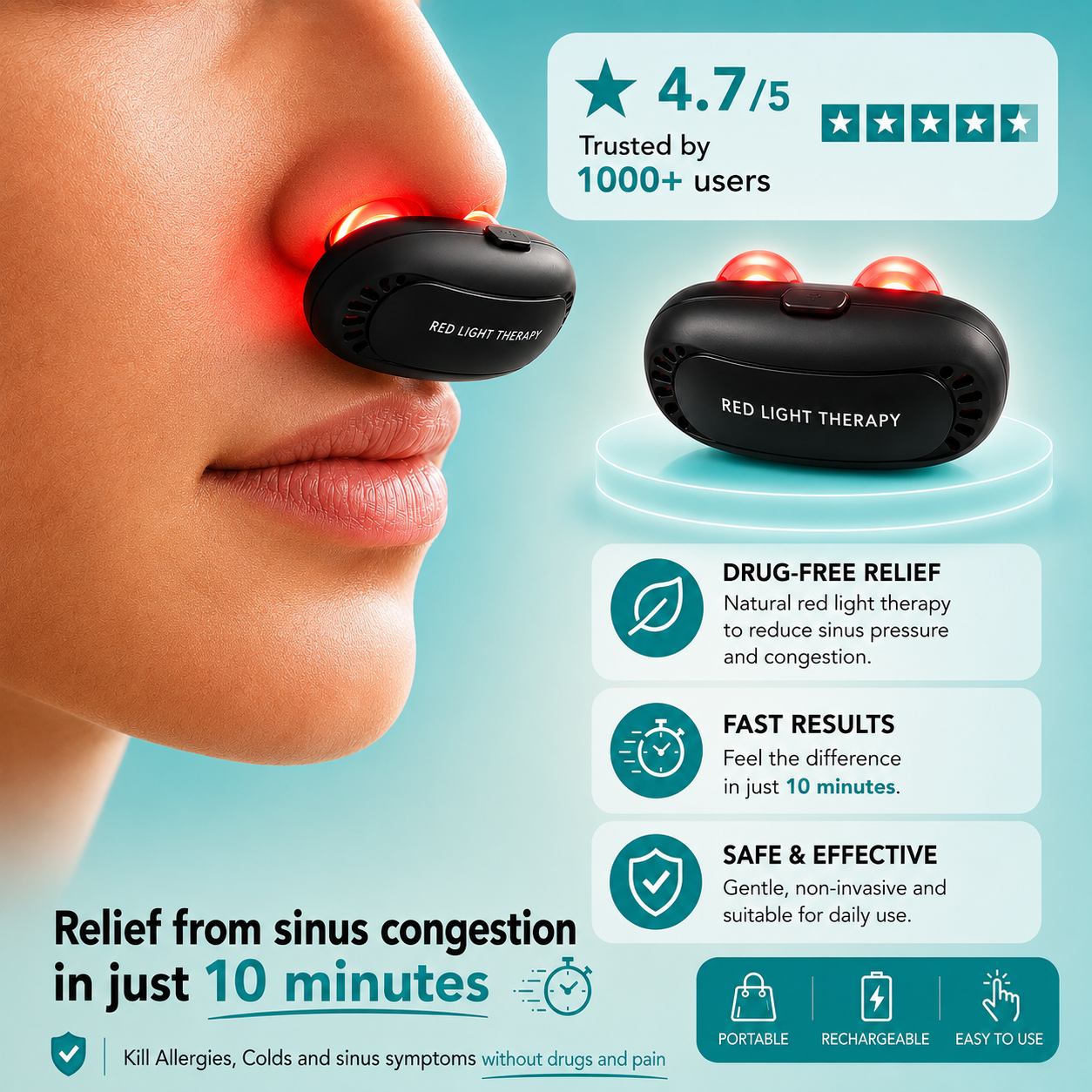 Ayeren Red Light Nasal Relief